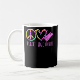 Taza De Café Cornhole Bean Bag Player Champ Tie Dye Peace Love
