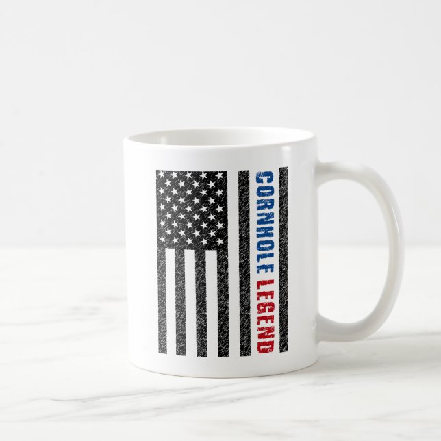 Taza De Café Cornhole Legend USA (Derecha)