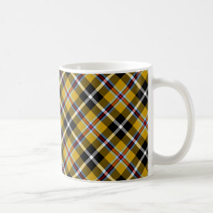 Taza De Café Cornish National Tartan Yellow and Black Planteado