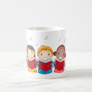 Taza De Café Coro de niños cantores de villancicos de Navidad F