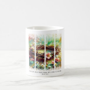 Taza De Café Corona Cristiana inspiradora De Toros
