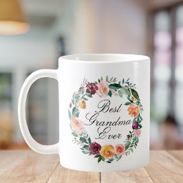 Taza De Café Corona de flores de rosa de otoño de otoño Mejor a