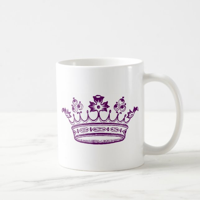 Taza De Café Corona de la púrpura real (Derecha)