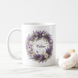 Taza De Café corona de lavanda vintage de Provenza