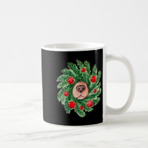 Taza De Café Corona de Navidad de Nariz de Perro Bonito Mamá de