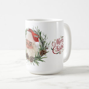 Taza De Café Corona de Navidad de piña y bayas en acuarela