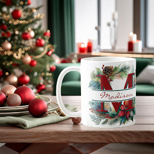 Taza De Café corona de Navidad personalizada