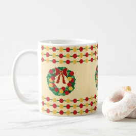 Taza De Café Corona de Navidad tejida
