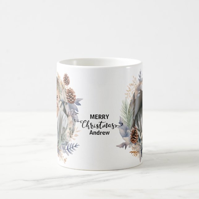 Taza De Café corona de navidades moderna (Centro)