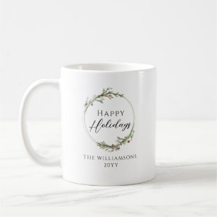 Taza De Café Corona de Nombre de Familia Minimalista para Felic