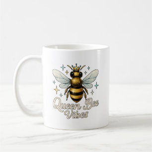 Taza De Café Corona de oro de Queen Bee Vibes