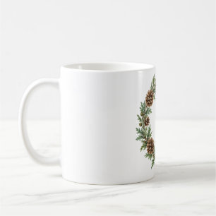 Taza De Café Corona de piña y ramita de cedro