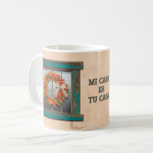 Taza De Café Corona de Ristra de Chile Mi Casa Suroeste Persona