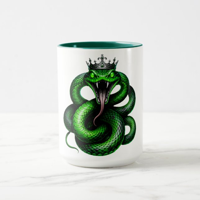 Taza de café Corona de Serpiente Verde (Centro)
