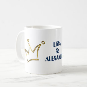 Taza De Café Corona Dorada Divertida - lujo real 1