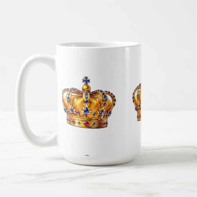 Taza De Café Corona dorada real (Izquierda)