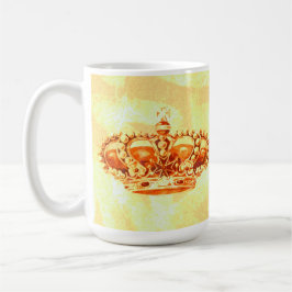 Taza De Café Corona en oro