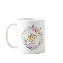 Corona Floral Personalizada "La Mejor Mamá del Mun