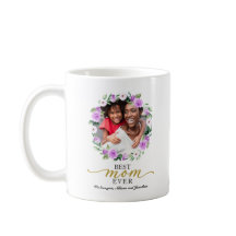 Corona floral púrpura Mejor mamá del mundo día de 