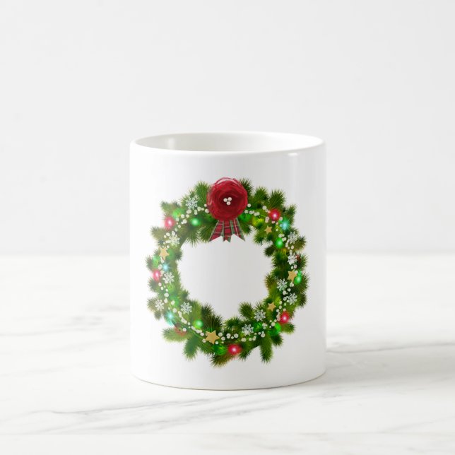 Taza De Café Corona Navideña Decorada (Centro)