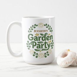 Taza De Café Corona personalizada elegante para fiesta de jardí