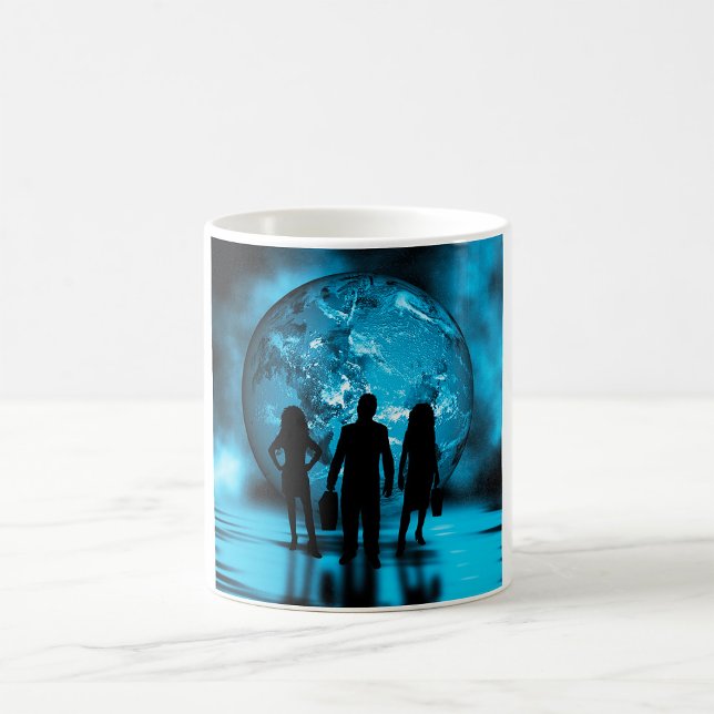 Taza De Café Corporate Team Silhouette Futuristic Business (Subido por el creador)