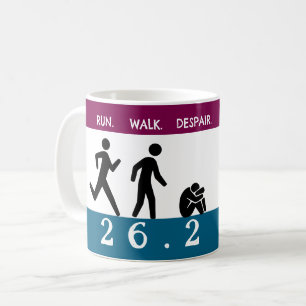 Taza De Café Corre. Camina. Desesperación.