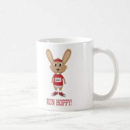 Taza De Café ¡Corre Hoppy! Corredora de conejo en rojo