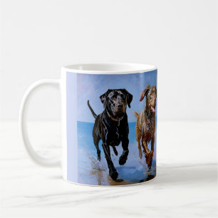 Taza De Café "Corre libre, corre juntos", los mejores amigos de