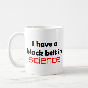 Taza De Café Correa negra de la ciencia