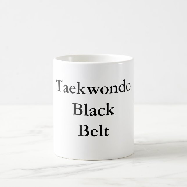 Taza De Café Correa negra del Taekwondo (Centro)