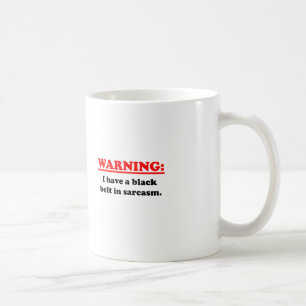 Taza De Café Correa negra en sarcasmo