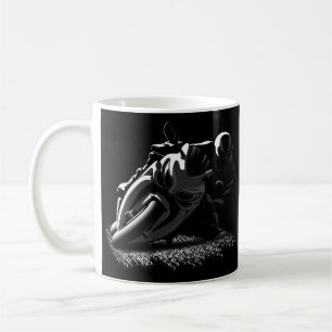 Taza De Café Corredor blanco de la calle de la motocicleta