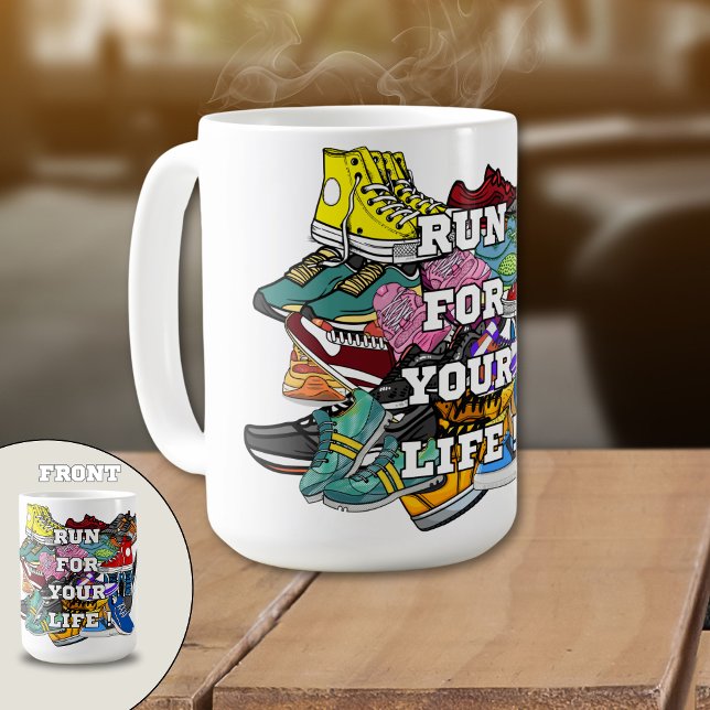 Taza De Café Corredor de arte pop audaz (Subido por el creador)