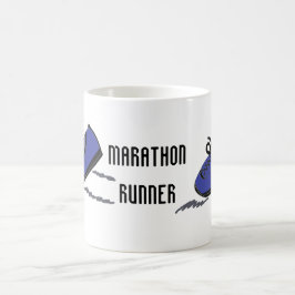 Taza De Café Corredor de Maratón - Zapatillas Azules para Corre