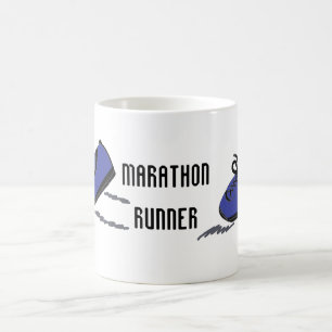 Taza De Café Corredor de Maratón - Zapatillas Azules para Corre