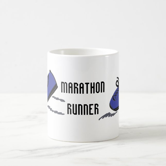 Taza De Café Corredor de maratón - Zapatos de carreras azules (Centro)