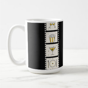 Taza De Café Corredor de mesa de tira de película de cine vinta