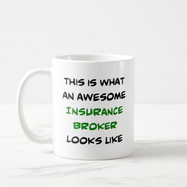 Taza De Café corredor de seguros, impresionante (Izquierda)