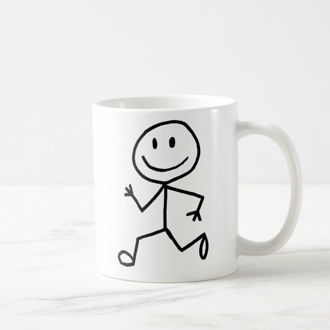 Taza De Café Corredor de Stickman (Derecha)