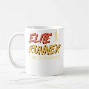 Taza De Café Corredor Elite Corriendo Por Favor No Pasar Mara D
