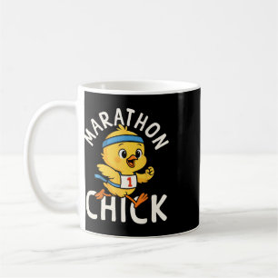 Taza De Café Corredora Corredora Media Maratón Chica Pollo Vint