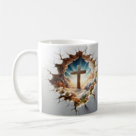 Taza De Café Corregido por el muro de Jesús y de agujeros cruza