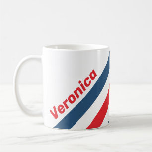 Taza De Café Correos Nostálgicas Rayas con Nombre