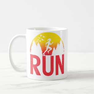 Taza De Café Correr Chicas Divertidas Corriendo Chica Corredora