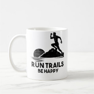 Taza De Café Correr Corredor Trail Running Naturaleza Montañas