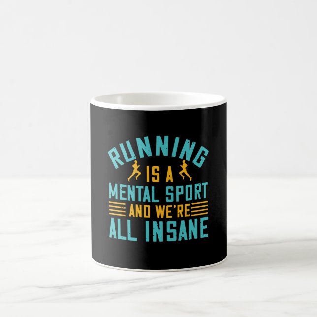 Taza De Café Correr - Correr es un deporte mental (Centro)