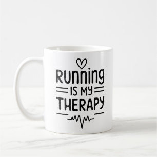 Taza De Café Correr es mi terapia