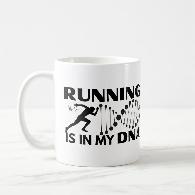 Taza De Café Correr está en mi ADN (Izquierda)