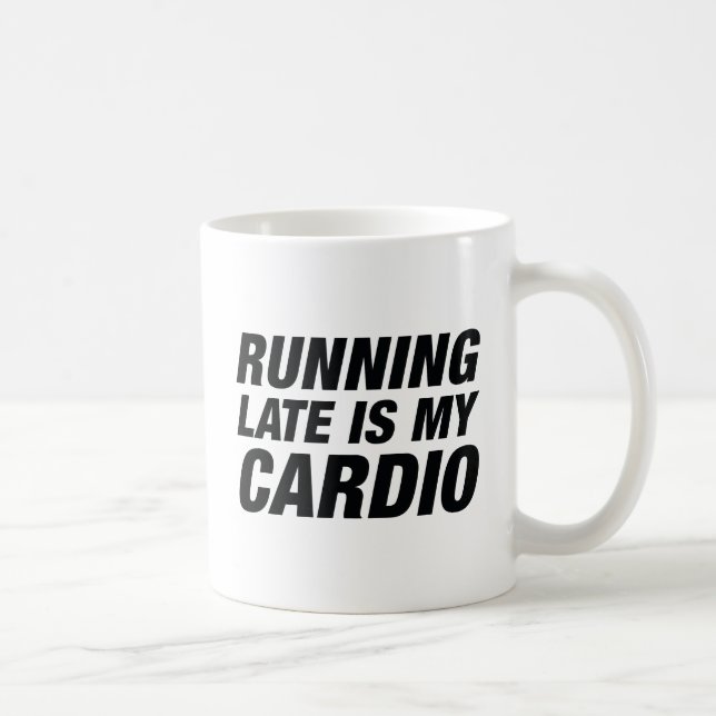 Taza De Café Correr tarde es mi cardio (Derecha)